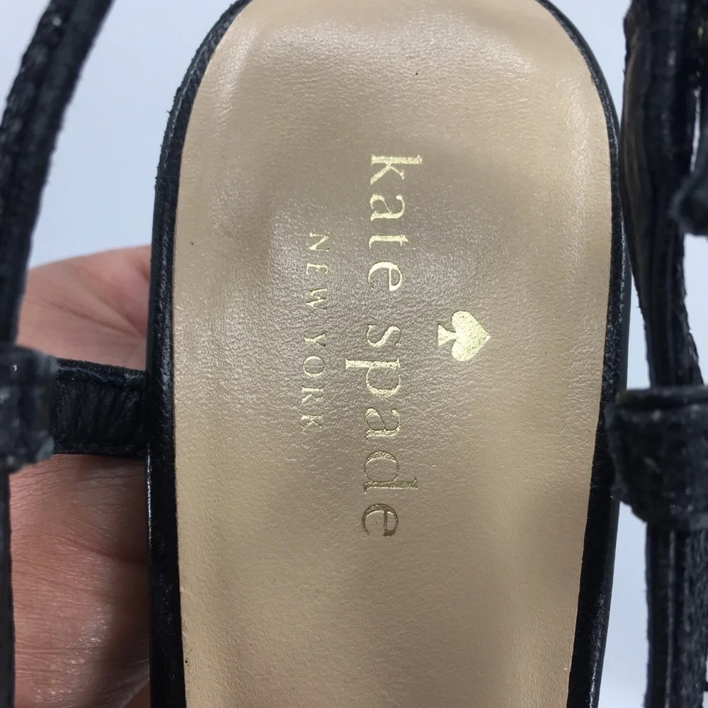 Kate‎ spade black strapped high heels size 9M